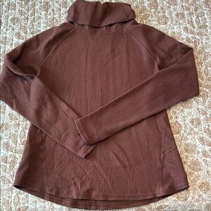 Kuhl Chocolate Brown Cowl Neck Top